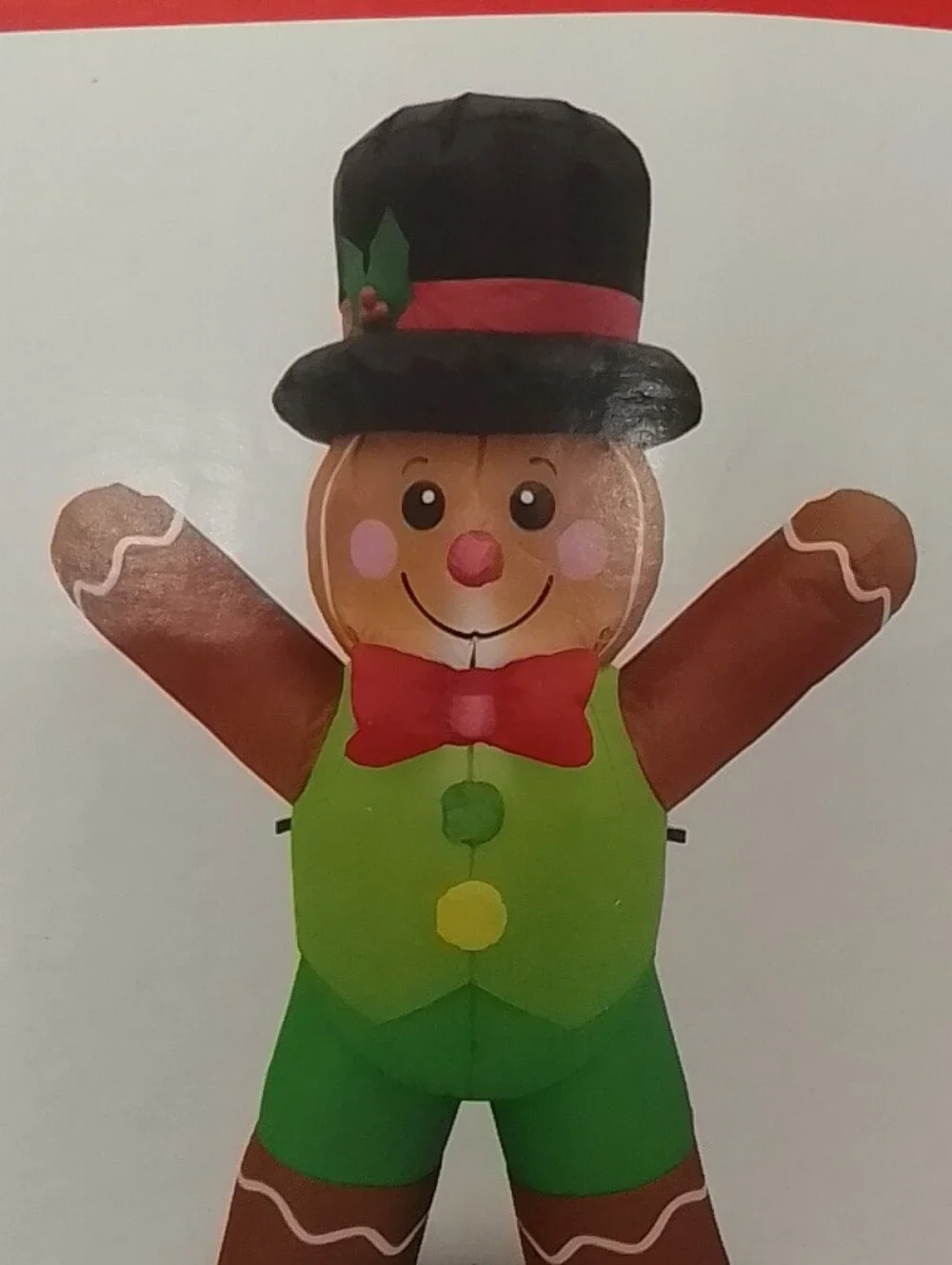 4ft Inflatable Gingerbread Man